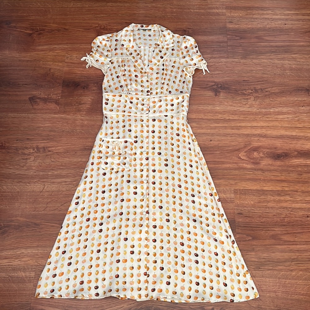 Betsey Johnson Yellow Fruit Dress